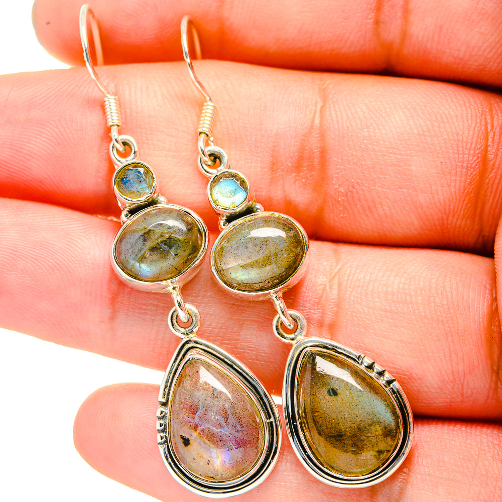 Labradorite Earrings handcrafted by Ana Silver Co - EARR421012