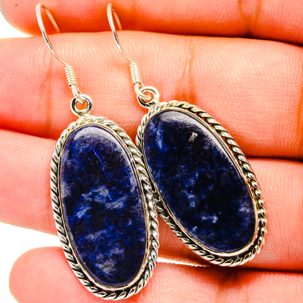 Sodalite Earrings handcrafted by Ana Silver Co - EARR421018