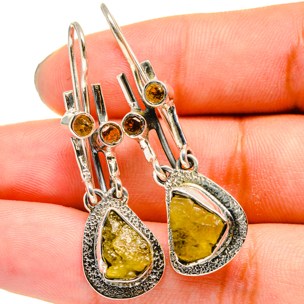 Libyan Glass Earrings handcrafted by Ana Silver Co - EARR421025