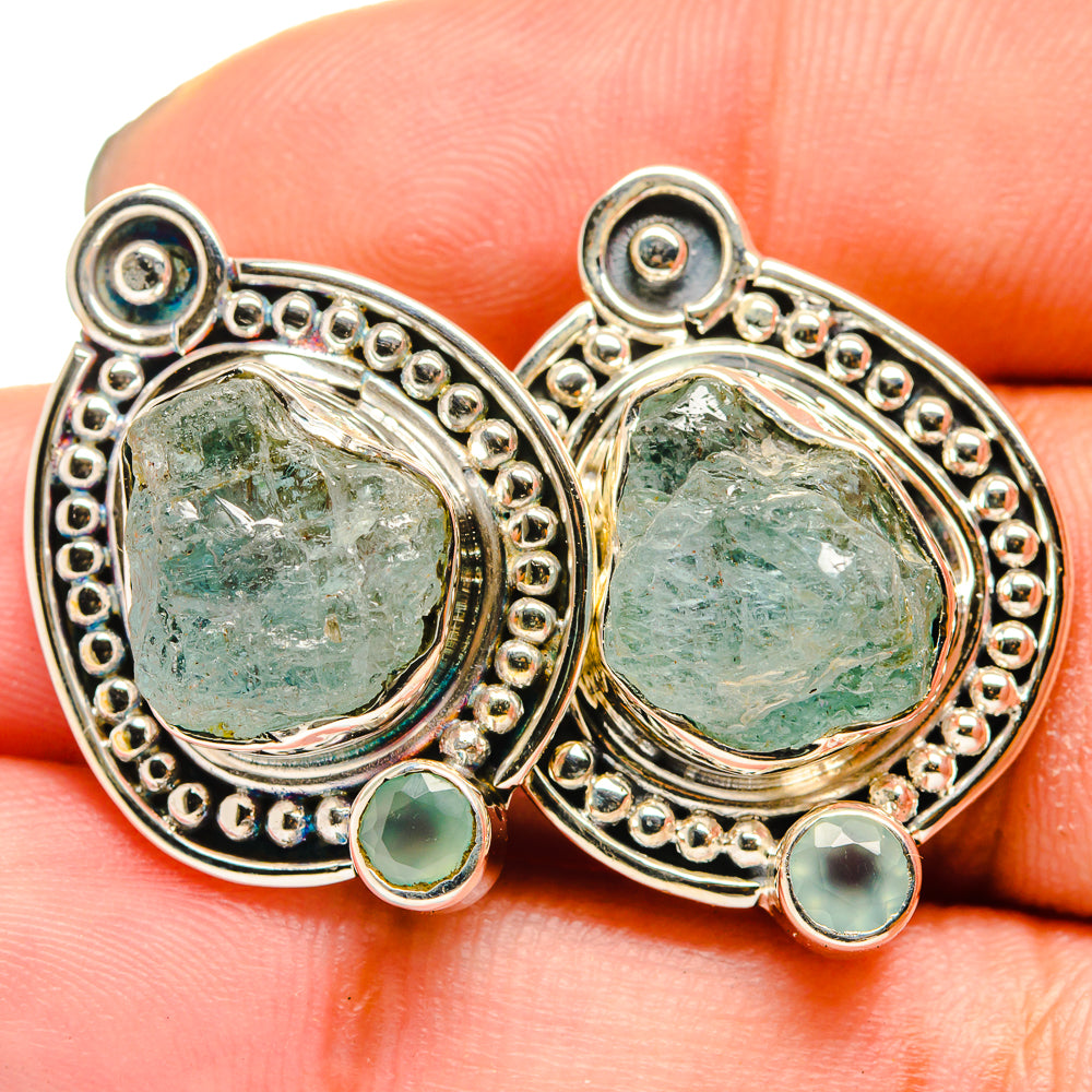Aquamarine Earrings handcrafted by Ana Silver Co - EARR421028