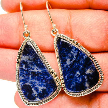Sodalite Earrings handcrafted by Ana Silver Co - EARR421031