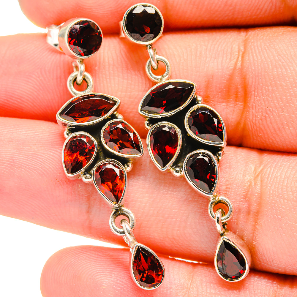 Garnet Earrings handcrafted by Ana Silver Co - EARR421036