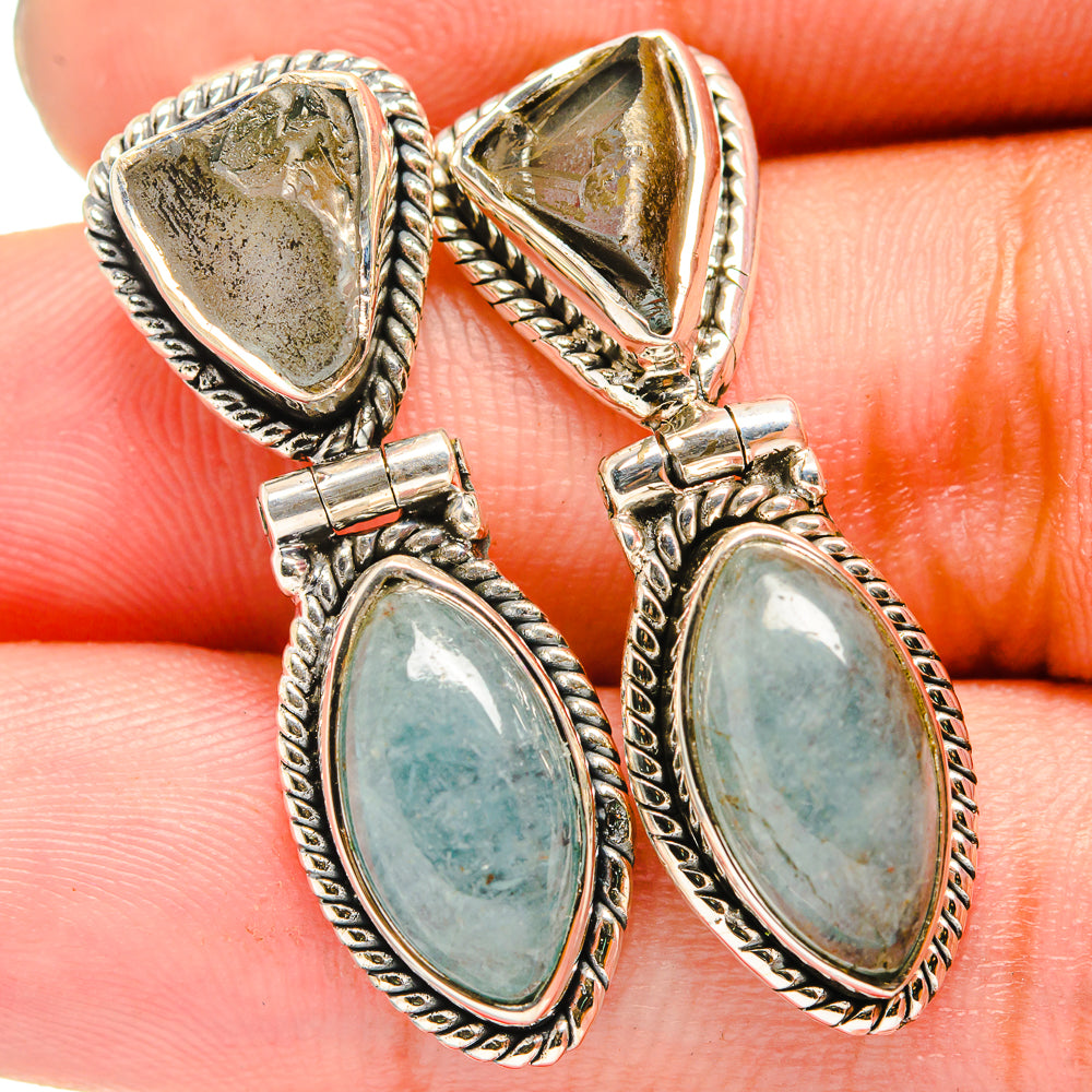 Aquamarine Earrings handcrafted by Ana Silver Co - EARR421037