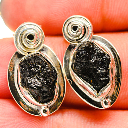 Black Tourmaline Earrings handcrafted by Ana Silver Co - EARR421040