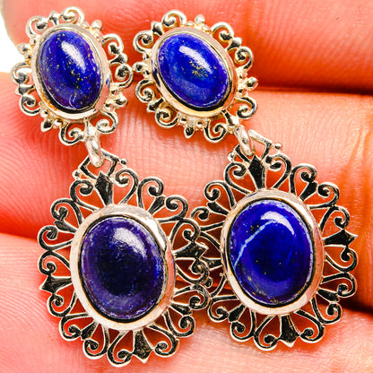 Lapis Lazuli Earrings handcrafted by Ana Silver Co - EARR421041