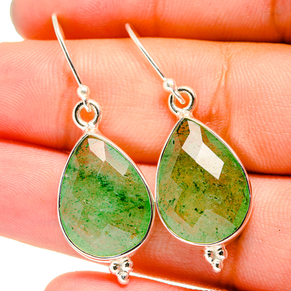 Green Aventurine Earrings handcrafted by Ana Silver Co - EARR421053