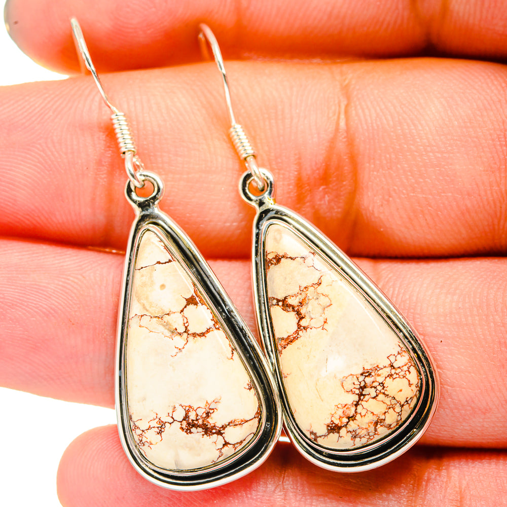 Wild Horse Jasper Earrings handcrafted by Ana Silver Co - EARR421054