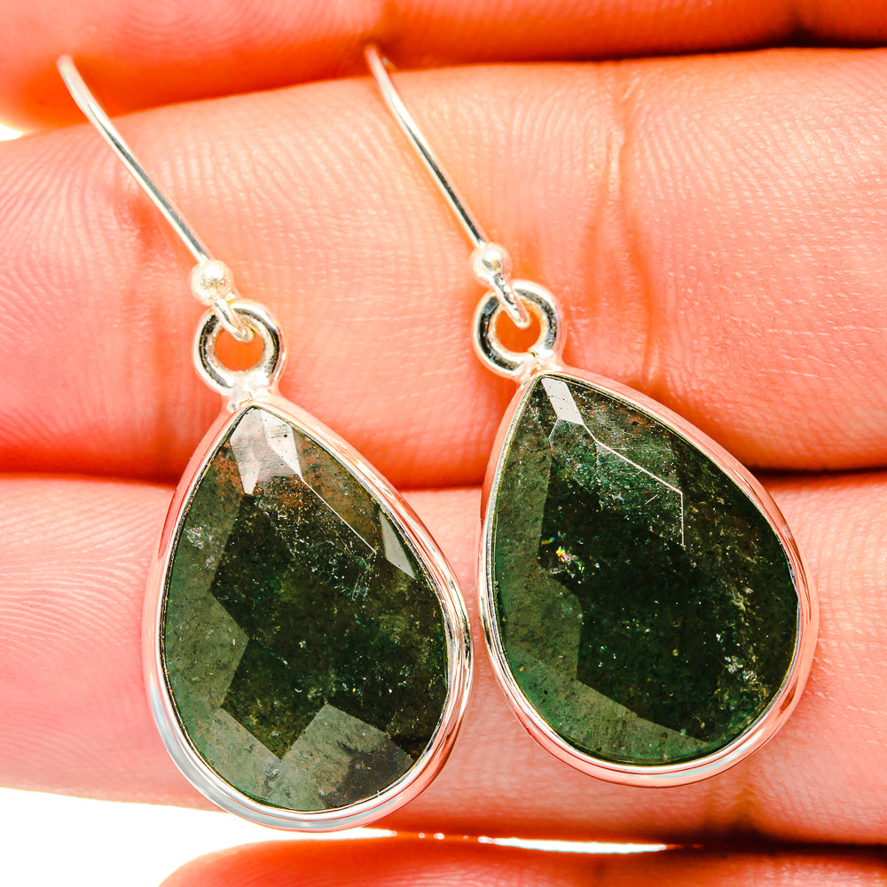 Green Aventurine Earrings handcrafted by Ana Silver Co - EARR421070