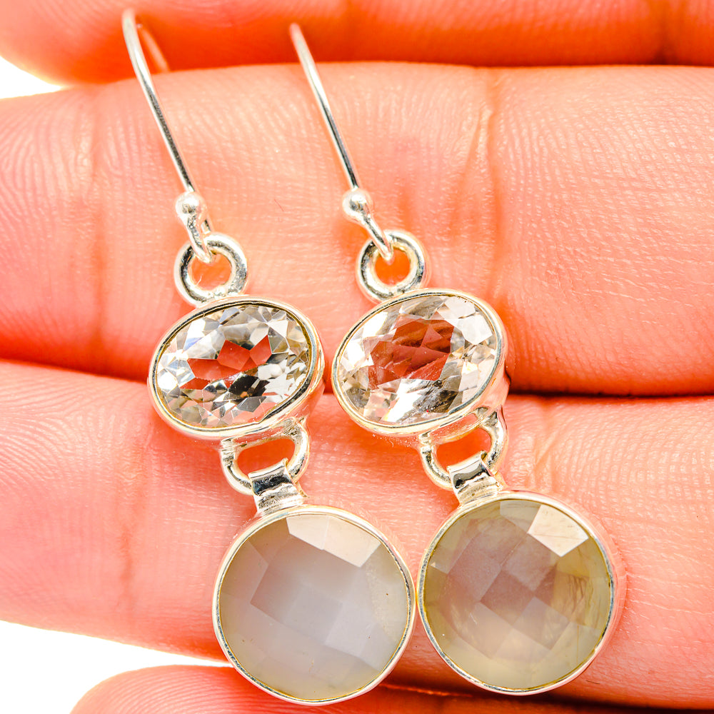 Moonstone Earrings handcrafted by Ana Silver Co - EARR421076