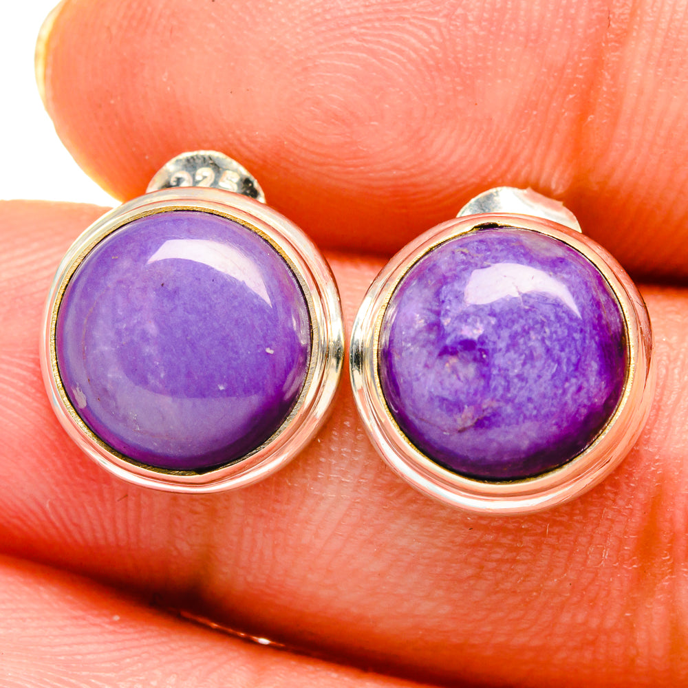 Charoite Earrings handcrafted by Ana Silver Co - EARR421085