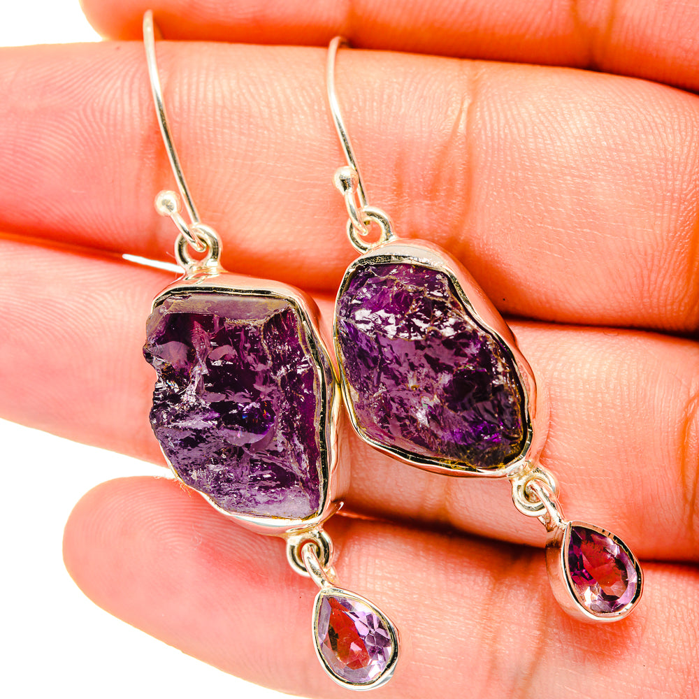 Amethyst Earrings handcrafted by Ana Silver Co - EARR421087