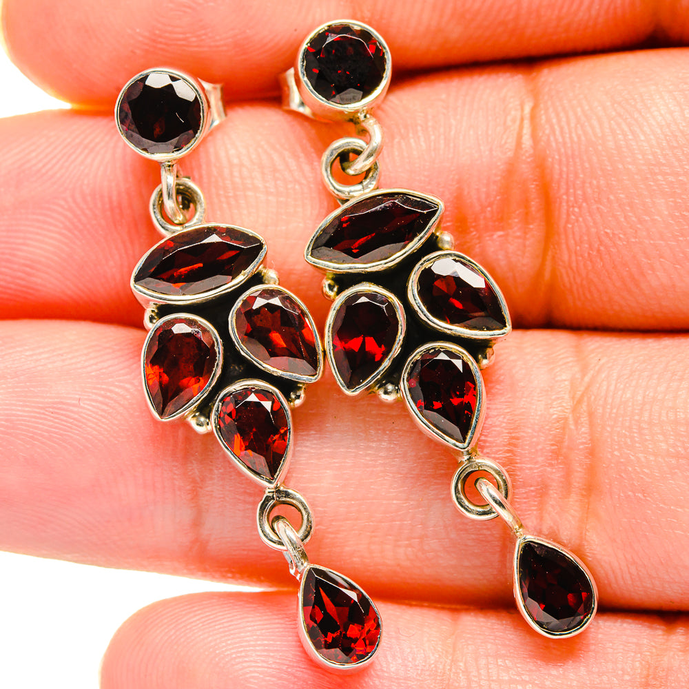 Garnet Earrings handcrafted by Ana Silver Co - EARR421092