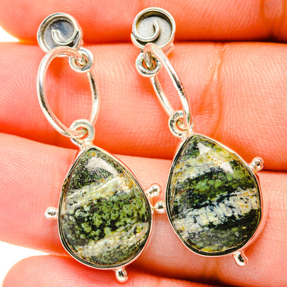 Lizard Jasper Earrings handcrafted by Ana Silver Co - EARR421098