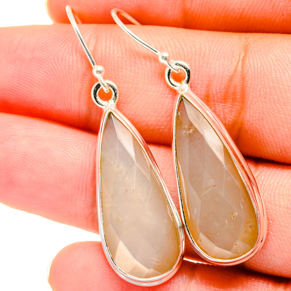Moonstone Earrings handcrafted by Ana Silver Co - EARR421102