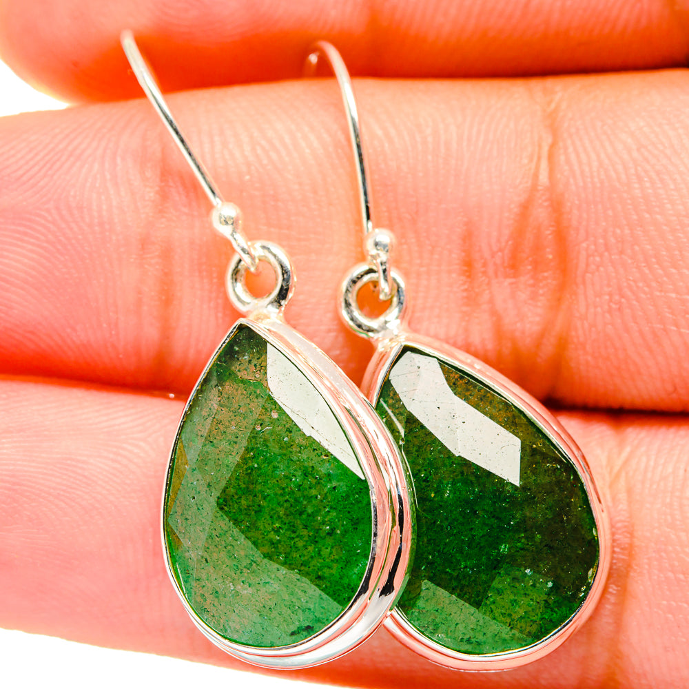 Green Aventurine Earrings handcrafted by Ana Silver Co - EARR421103