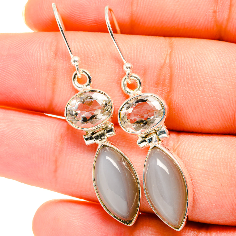 Moonstone Earrings handcrafted by Ana Silver Co - EARR421106