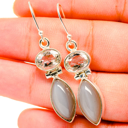 Moonstone Earrings handcrafted by Ana Silver Co - EARR421106