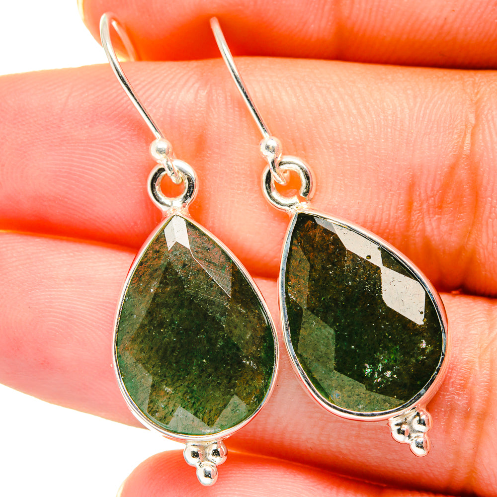 Green Aventurine Earrings handcrafted by Ana Silver Co - EARR421109