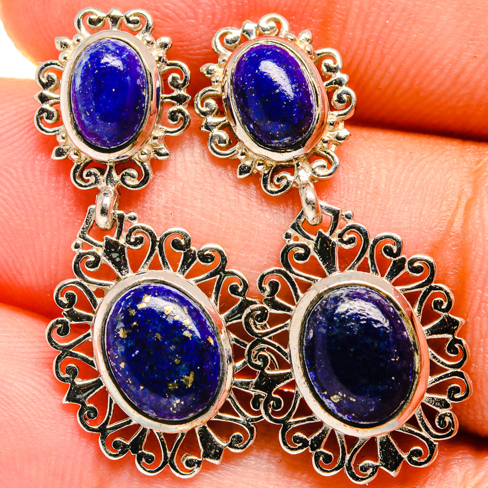 Lapis Lazuli Earrings handcrafted by Ana Silver Co - EARR421122