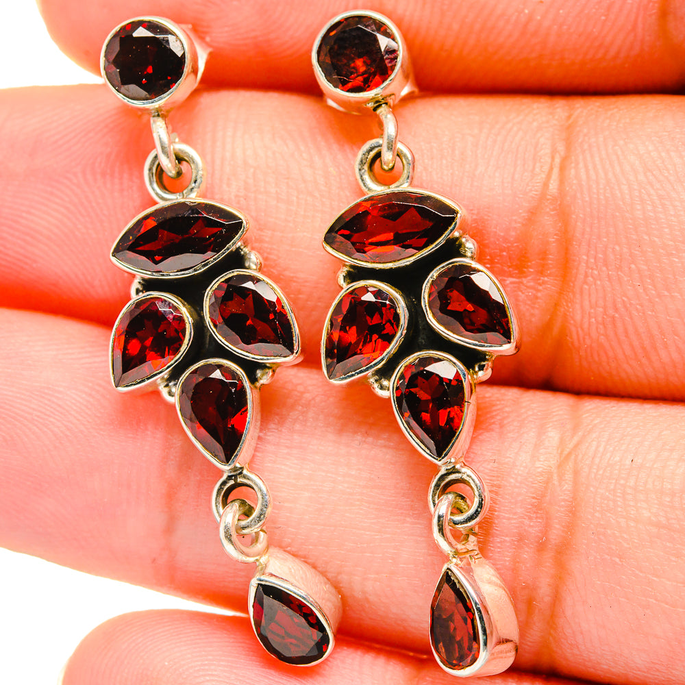Garnet Earrings handcrafted by Ana Silver Co - EARR421130
