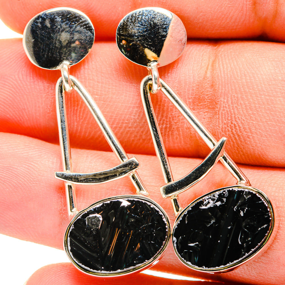 Shungite Earrings handcrafted by Ana Silver Co - EARR421147