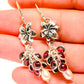 Garnet, Cultured Pearl Earrings handcrafted by Ana Silver Co - EARR421148