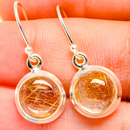 Rutilated Quartz Earrings handcrafted by Ana Silver Co - EARR421159