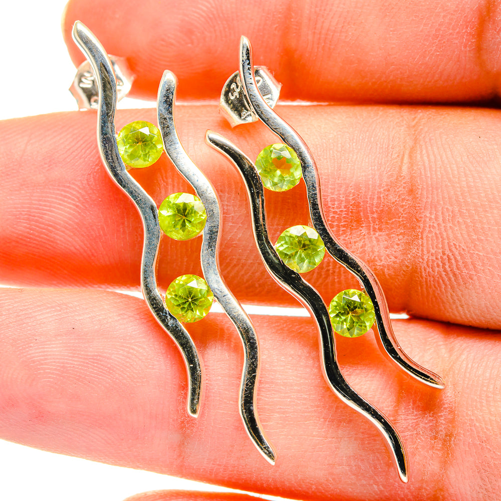 Peridot Earrings handcrafted by Ana Silver Co - EARR421165