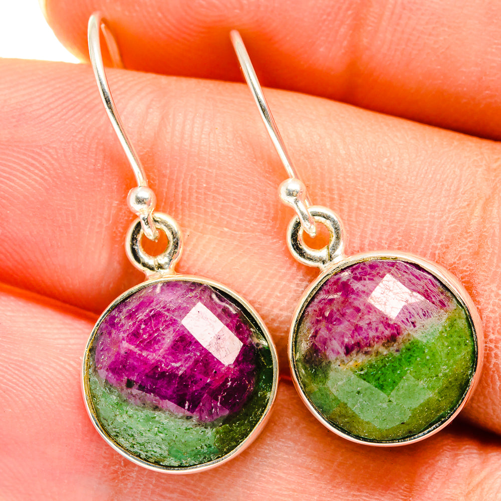Ruby Zoisite Earrings handcrafted by Ana Silver Co - EARR421173