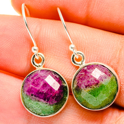 Ruby Zoisite Earrings handcrafted by Ana Silver Co - EARR421173