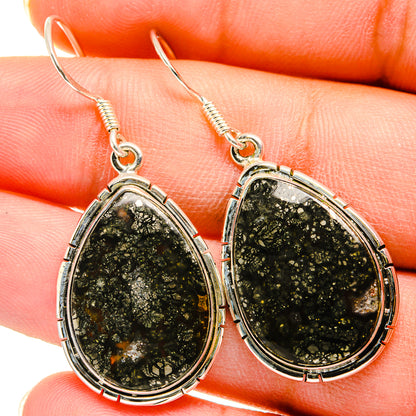Pyrite Agate Earrings handcrafted by Ana Silver Co - EARR421175