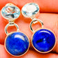 Lapis Lazuli, Blue Topaz Earrings handcrafted by Ana Silver Co - EARR421176