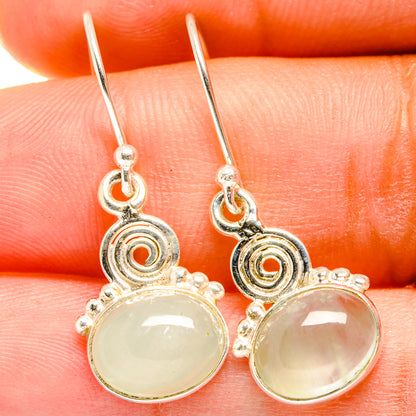 Rainbow Moonstone Earrings handcrafted by Ana Silver Co - EARR421204