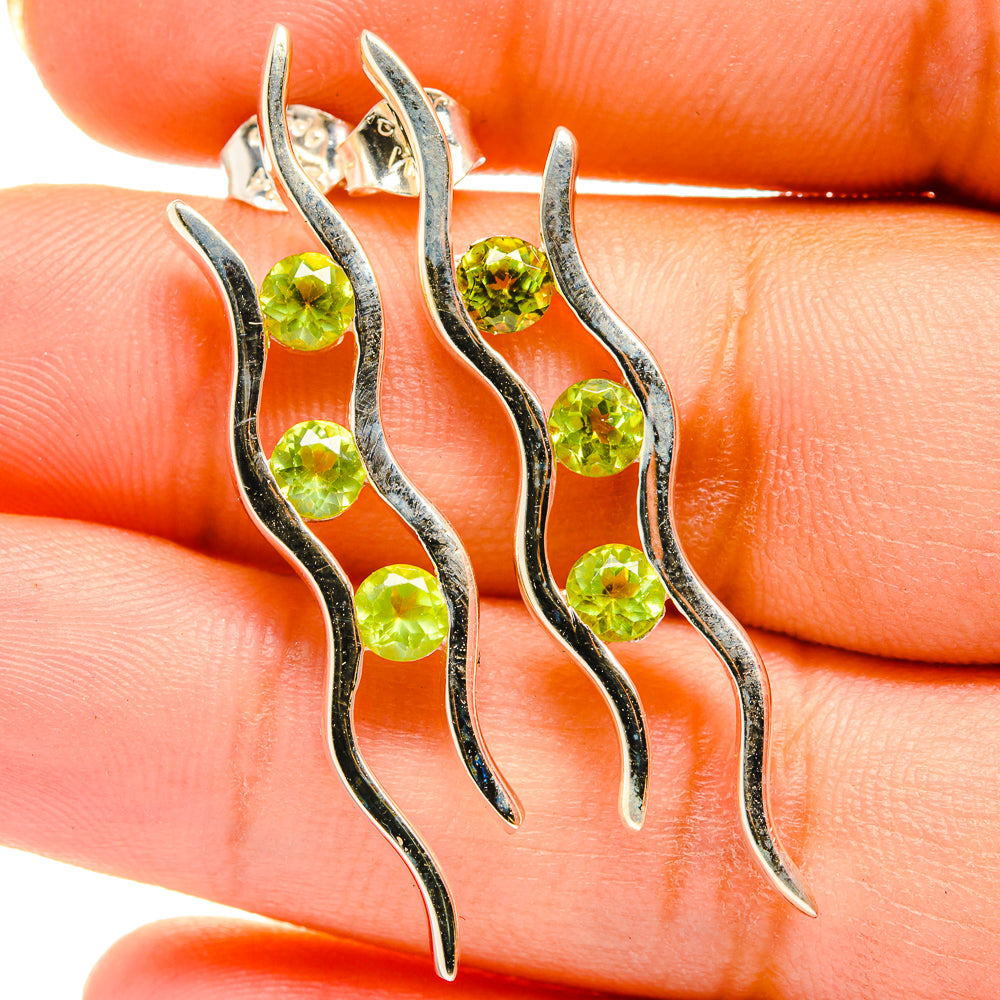 Peridot Earrings handcrafted by Ana Silver Co - EARR421208