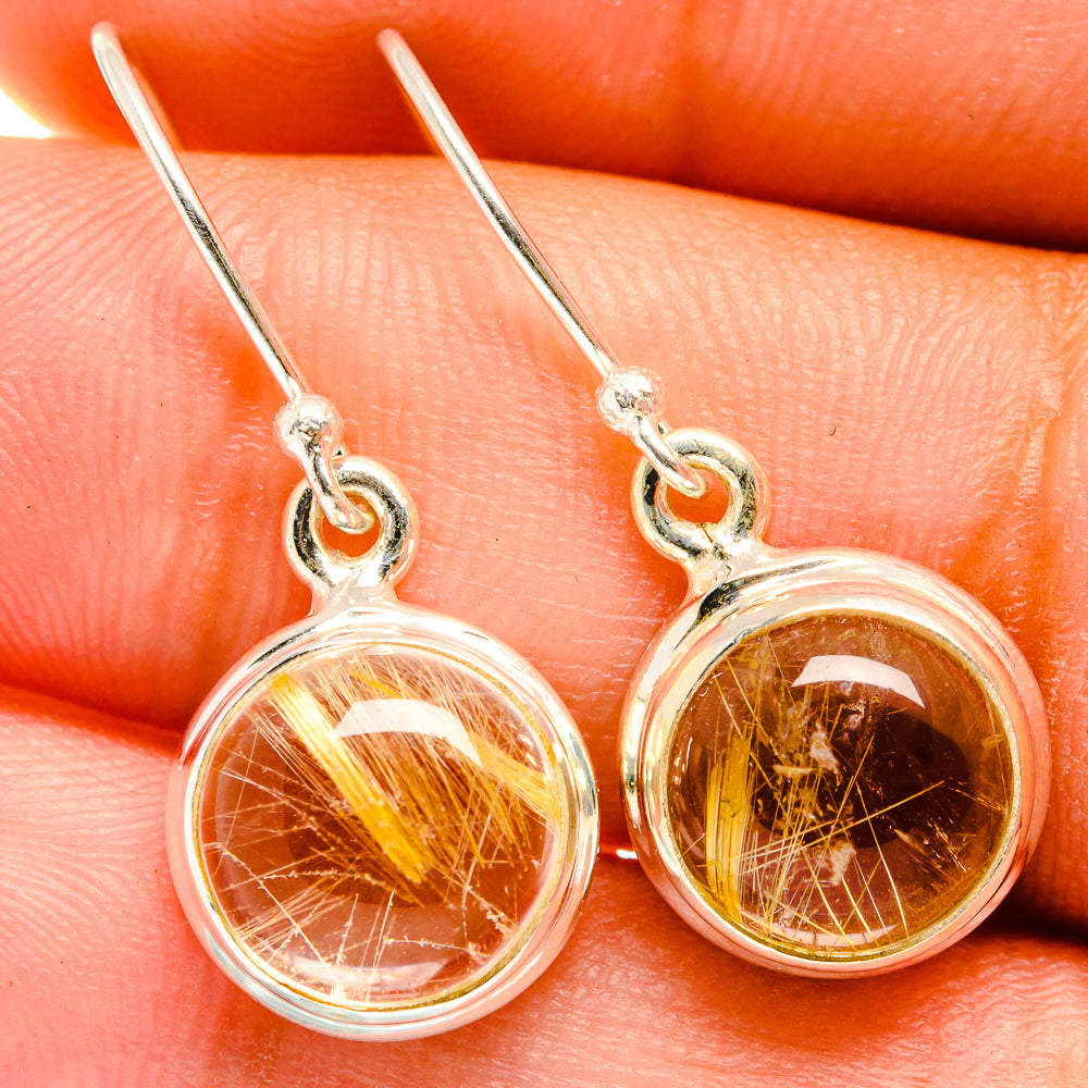 Rutilated Quartz Earrings handcrafted by Ana Silver Co - EARR421210