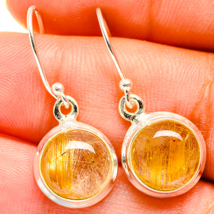 Rutilated Quartz Earrings handcrafted by Ana Silver Co - EARR421216
