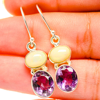 Amethyst, Ethiopian Opal Earrings handcrafted by Ana Silver Co - EARR421217