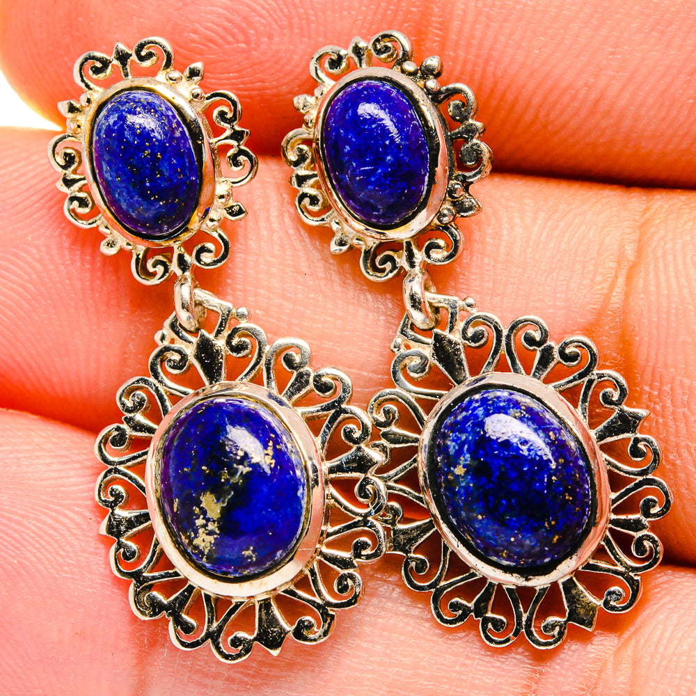 Lapis Lazuli Earrings handcrafted by Ana Silver Co - EARR421223
