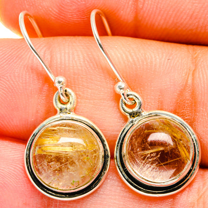 Rutilated Quartz Earrings handcrafted by Ana Silver Co - EARR421235