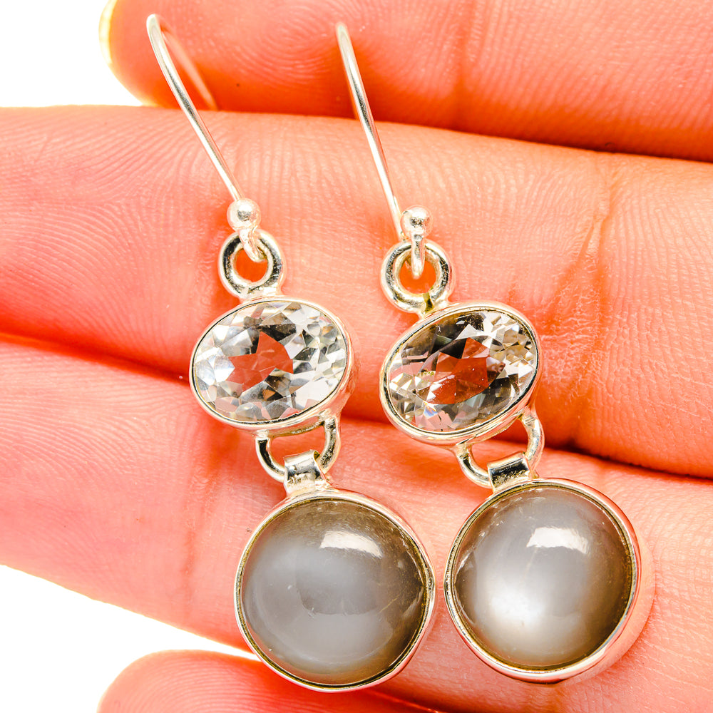 Moonstone Earrings handcrafted by Ana Silver Co - EARR421244