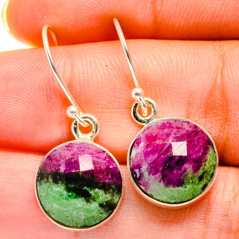 Ruby Zoisite Earrings handcrafted by Ana Silver Co - EARR421247