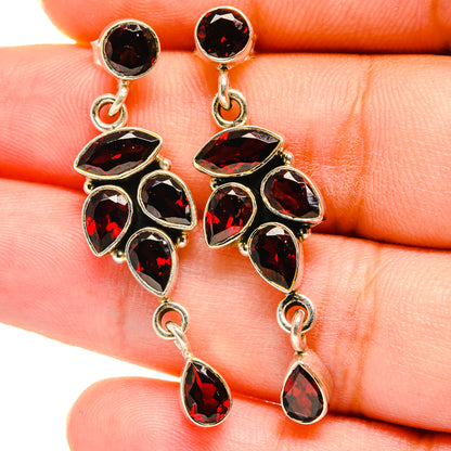 Garnet Earrings handcrafted by Ana Silver Co - EARR421249