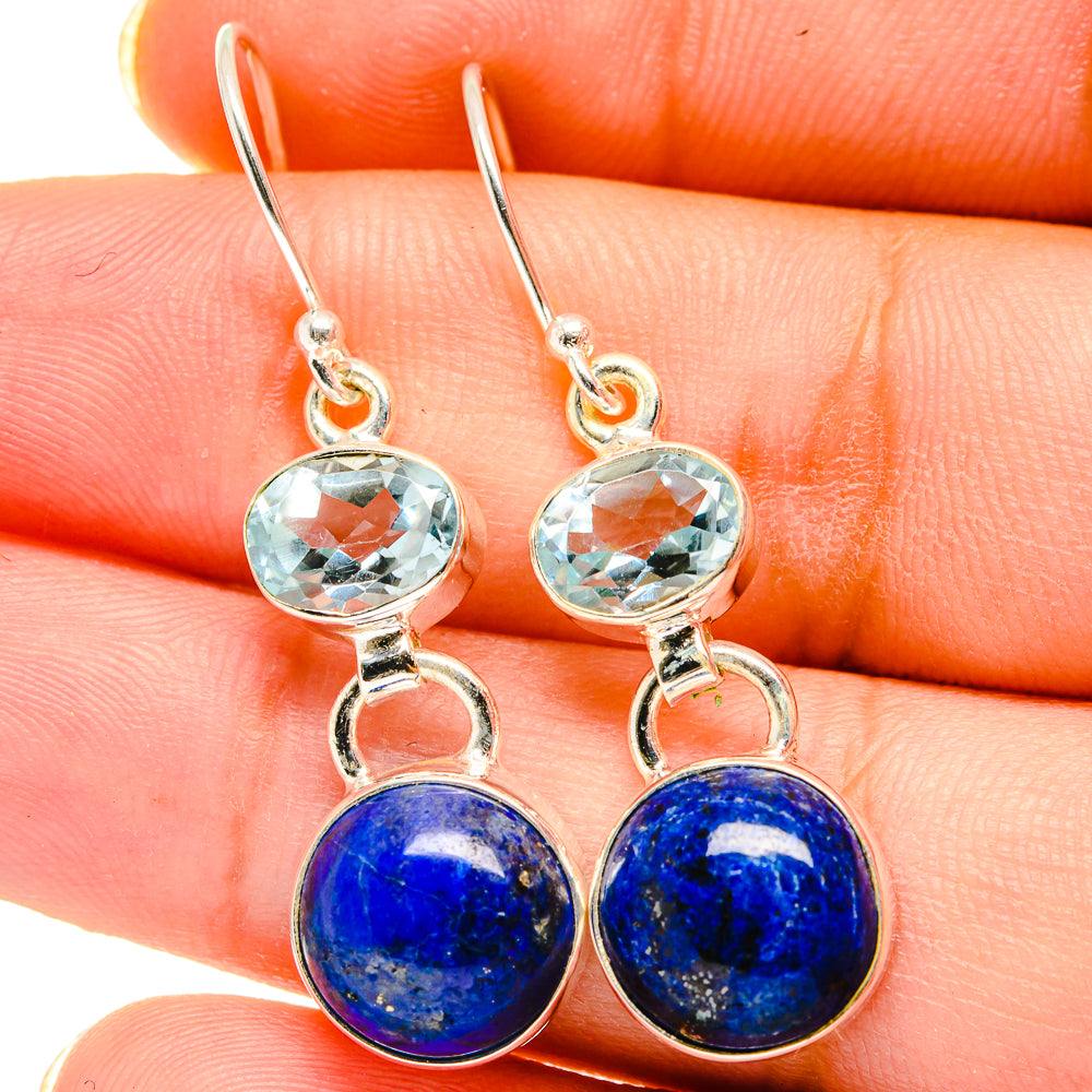 Lapis Lazuli Earrings handcrafted by Ana Silver Co - EARR421254