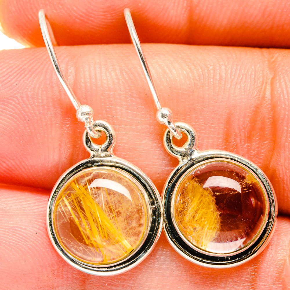 Rutilated Quartz Earrings handcrafted by Ana Silver Co - EARR421272