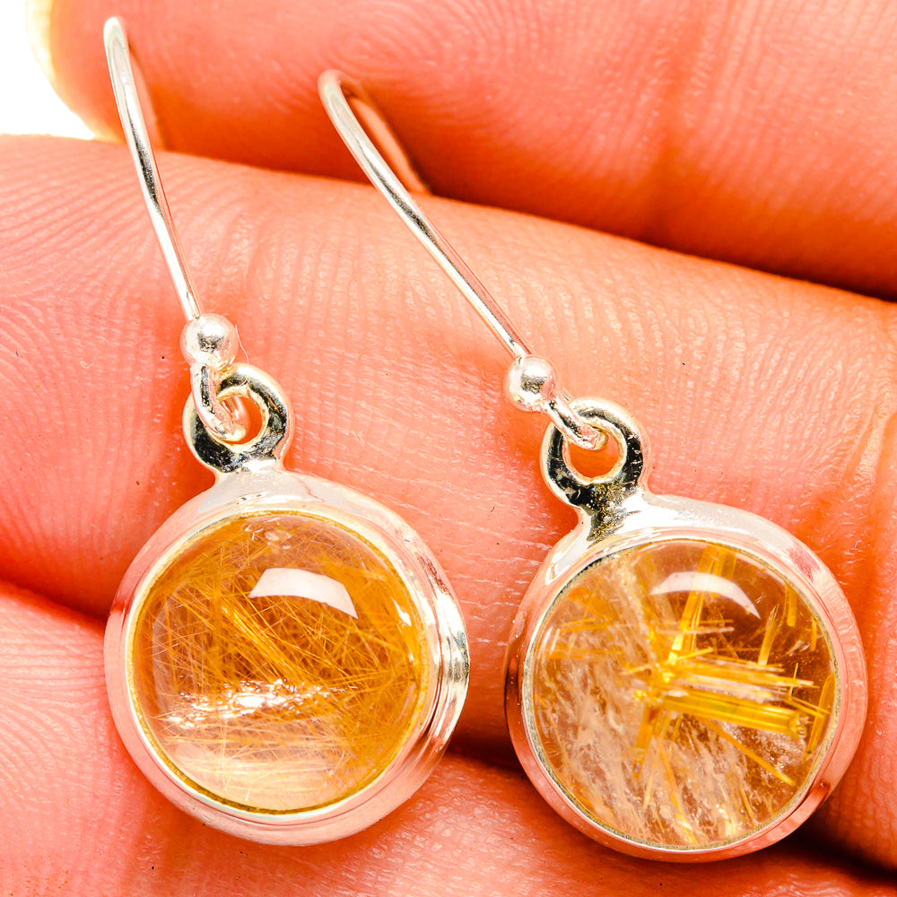 Rutilated Quartz Earrings handcrafted by Ana Silver Co - EARR421282