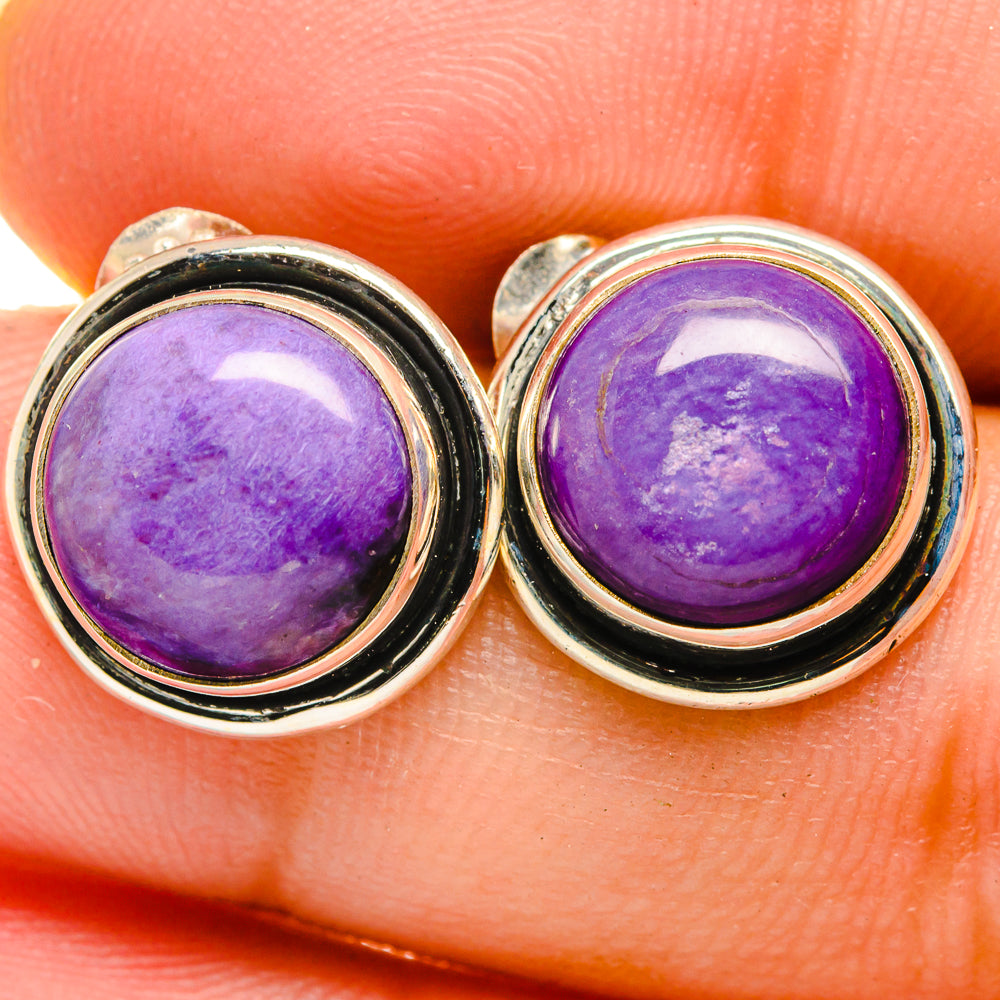Charoite Earrings handcrafted by Ana Silver Co - EARR421308