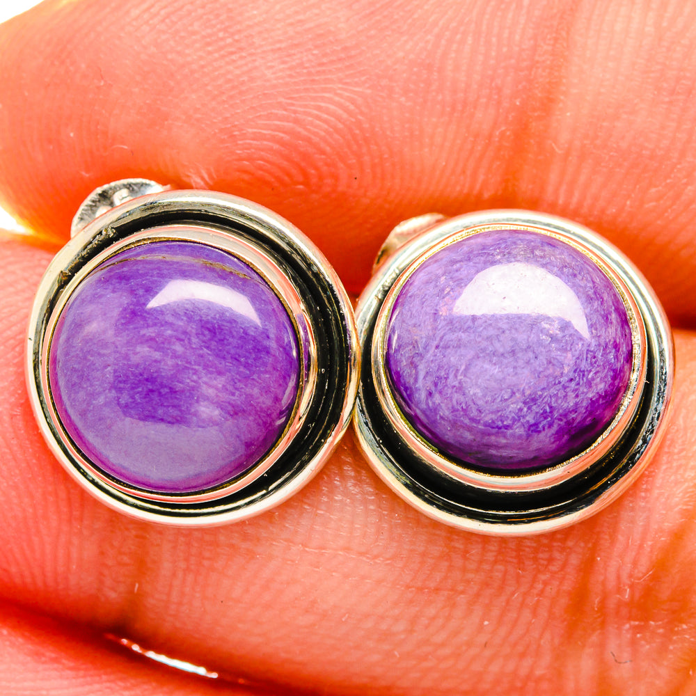 Charoite Earrings handcrafted by Ana Silver Co - EARR421318