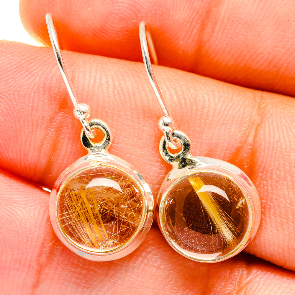Rutilated Quartz Earrings handcrafted by Ana Silver Co - EARR421321
