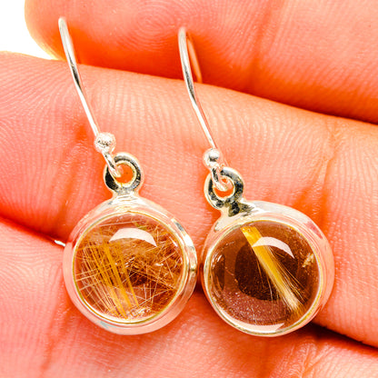Rutilated Quartz Earrings handcrafted by Ana Silver Co - EARR421321