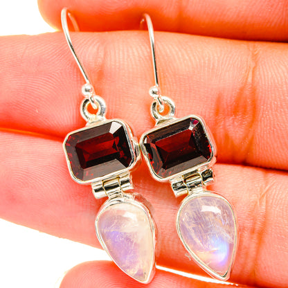 Rainbow Moonstone Earrings handcrafted by Ana Silver Co - EARR421330